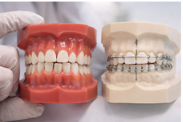 Modelos dentales utilizados para valorar apiñamiento y opciones de corrección Modelos dentales para planificar el tratamiento del apiñamiento